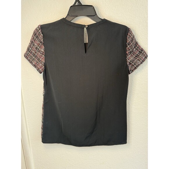 Women's Banana Republic Size XS Tweed Front Shirt Short Sleeve - Picture 2 of 9